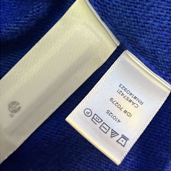 ANN TAYLOR ITALIAN YARN COBALT BLUE PEPLUM SWEATER XS‎ - Picture 7 of 7